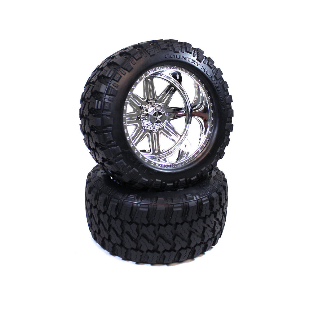 CEN Racing American Force Legend SS8 Plastic Wheels with Fury Mountain M/T Tires Pre-glued (2pcs) (ONLINE ORDER ONLY)