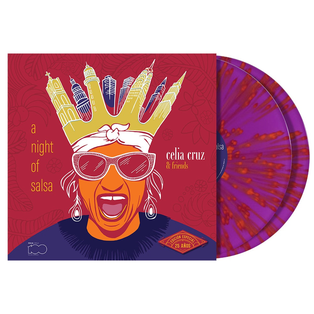 Celia Cruz & Friends - A Night of Salsa (25th Anniversary Edition) (180 Gram Magenta Splatter Colored Vinyl) (2 Lp's) [Vinyl] (ONLINE ORDER ONLY)
