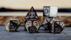 Celtic Dragon Blood Jasper Stone Dice Set – Dice Around the World Collection (ONLINE ORDER ONLY)