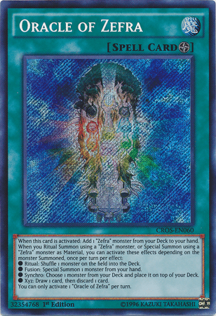 Oracle of Zefra [CROS-EN060] Secret Rare (ONLINE ORDER ONLY)