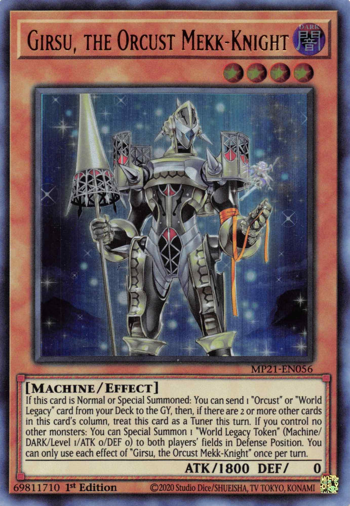 Girsu, the Orcust Mekk-Knight [MP21-EN056] Ultra Rare (ONLINE ORDER ONLY)