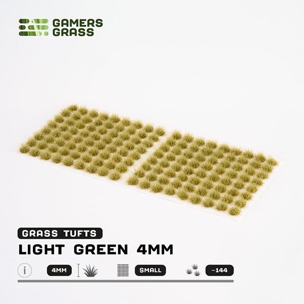 Gamers Grass Tufts: Light Green 4mm- Small (ONLINE ORDER ONLY)