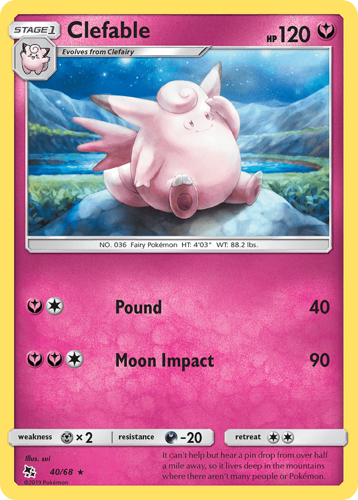 Clefable (40/68) [Sun & Moon: Hidden Fates] (Online Only)