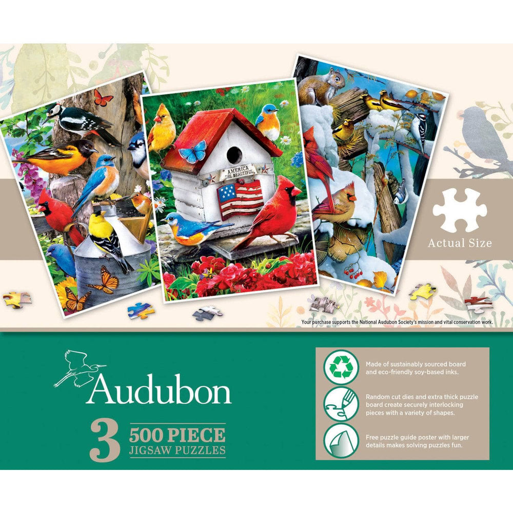 Audubon - 500 Piece Jigsaw Puzzles 3-Pack