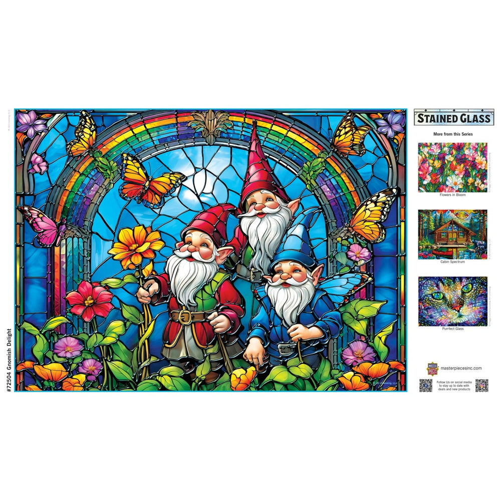Stained Glass - Gnomish Delight 1000 Piece Jigsaw Puzzle (ONLINE ORDER ONLY)