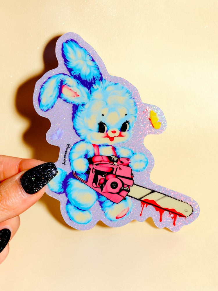 Chainsaw Bunny Sticker