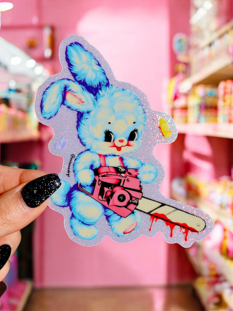 Chainsaw Bunny Sticker