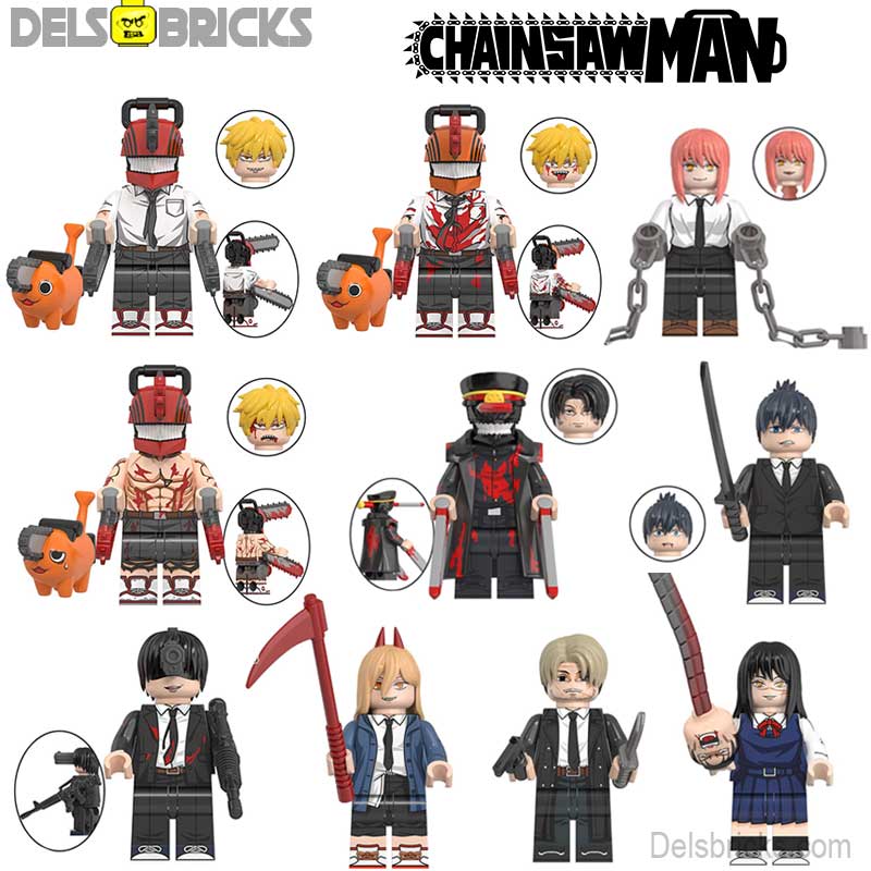 Chainsaw Man Anime Set of 10 Lego Minifigures (ONLINE ORDER ONLY)