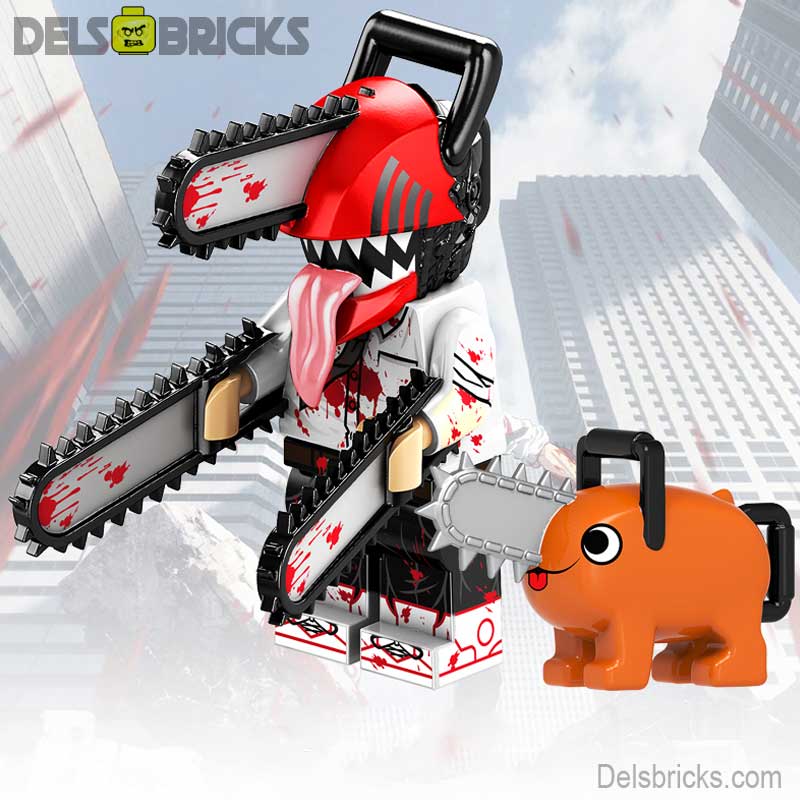 Chainsaw Man Denji & Pochita NEW Lego Minifigures Custom Toys (ONLINE ORDER ONLY)
