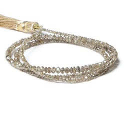 Champagne Diamond Beads Faceted Rondelle (ONLINE ORDER ONLY)