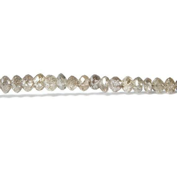 Champagne Diamond Beads Faceted Rondelle (ONLINE ORDER ONLY)