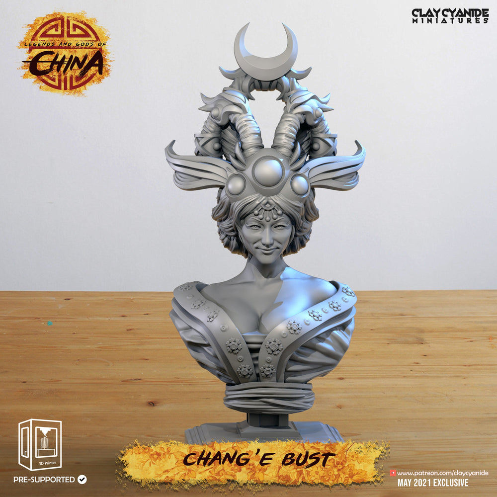3D Printed Clay Cyanide Change Bust Legends and Gods Of China 28 32 mm D&D (Online Only)