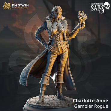 Charlotte-Anne, Gambler Rogue (Female Half-Elf Pirate Rogue) (Online Order Only)