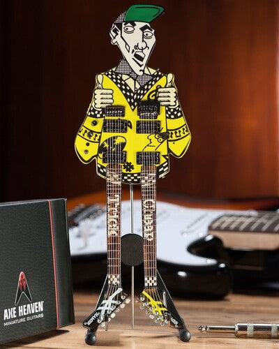 Rick Nielsen Cheap Trick 1983 Hamer Uncle Dick Doubleneck Mini Guitar Replica Collectible (Large Item, Collectible, Figure) [Action Figure] (Online Order Only) (ONLINE ORDER ONLY)