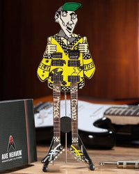 Rick Nielsen Cheap Trick 1983 Hamer Uncle Dick Doubleneck Mini Guitar Replica Collectible (Large Item, Collectible, Figure) [Action Figure] (Online Order Only) (ONLINE ORDER ONLY)