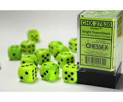 Chessex: D6 Vortex Dice set - 16MM (Online Order Only)