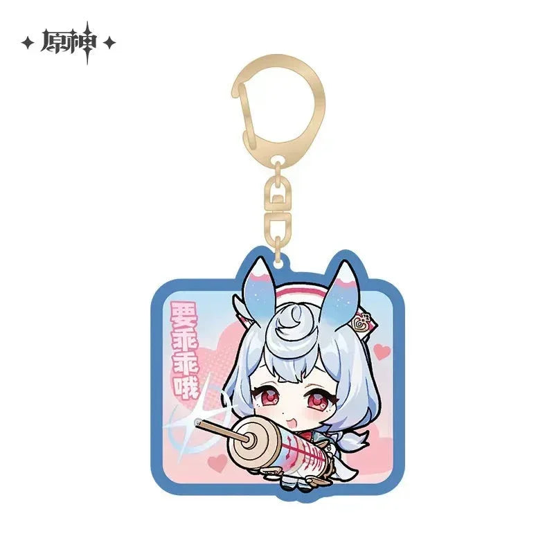 Genshin Impact Chibi Emojis Series Acrylic Keychain Court of Fontaine