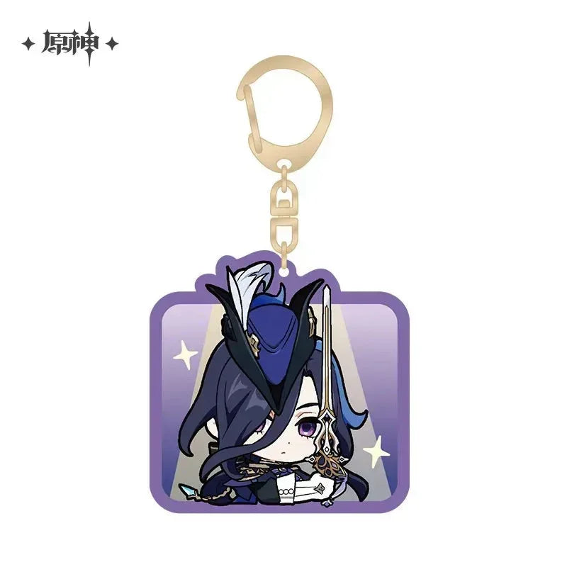 Genshin Impact Chibi Emojis Series Acrylic Keychain Court of Fontaine