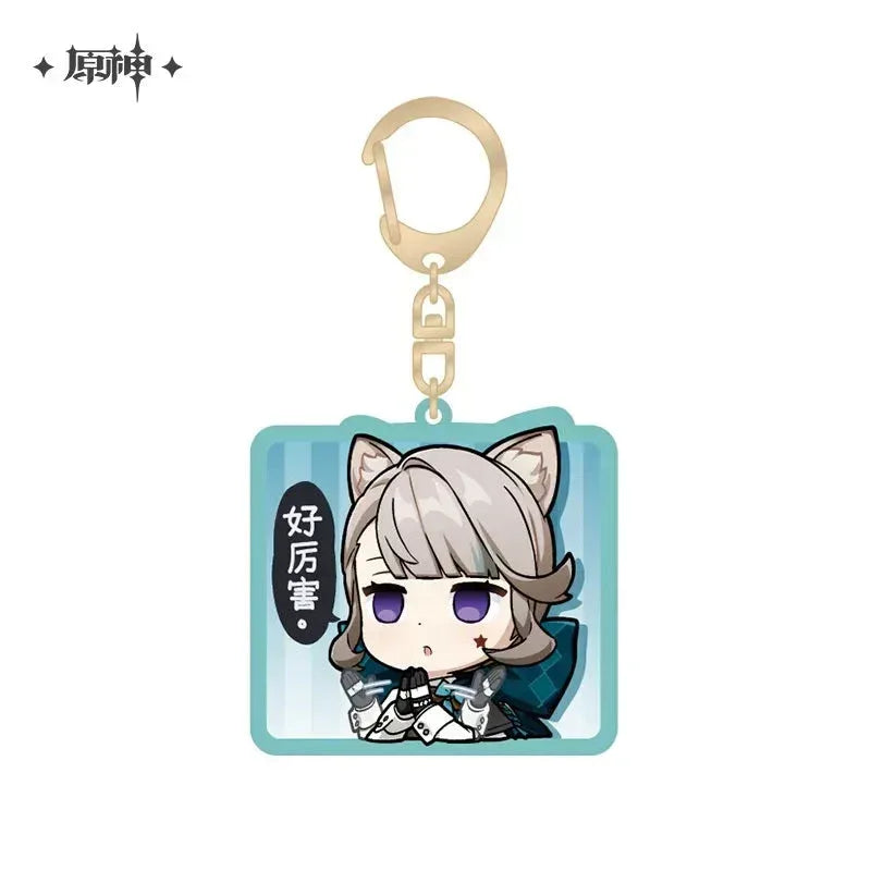 Genshin Impact Chibi Emojis Series Acrylic Keychain Court of Fontaine