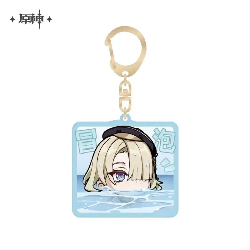 Genshin Impact Chibi Emojis Series Acrylic Keychain Court of Fontaine