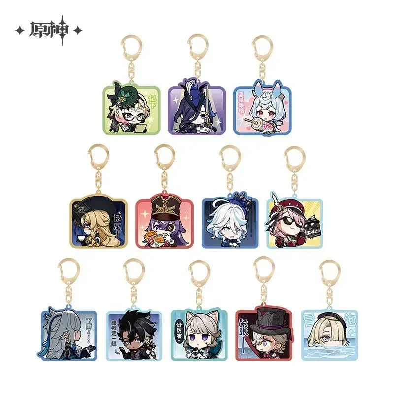 Genshin Impact Chibi Emojis Series Acrylic Keychain Court of Fontaine