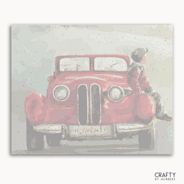 Child Waiting On Antique Car (ONLINE ORDER ONLY)