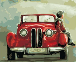 Child Waiting On Antique Car (ONLINE ORDER ONLY)