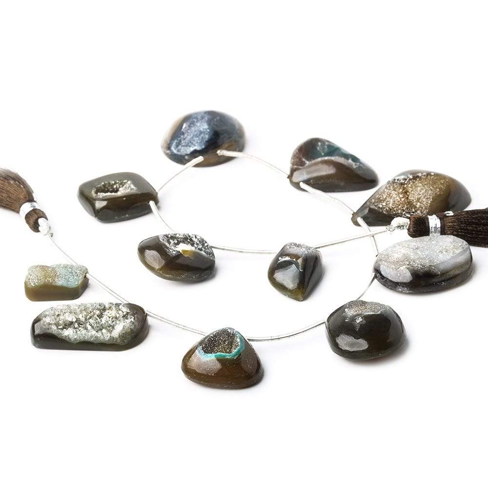 Chocolate Brown Plain Agate Drusy Beads (ONLINE ORDER ONLY)