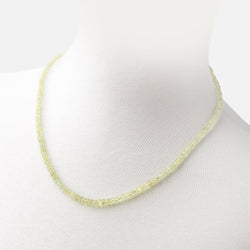 Chrysoberyl Faceted Rondelle Necklace with a 14kt Gold Clasp AAA (ONLINE ORDER ONLY)