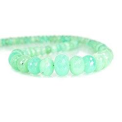 Chrysoprase Faceted Rondelle Beads, AAA Grade (ONLINE ORDER ONLY)