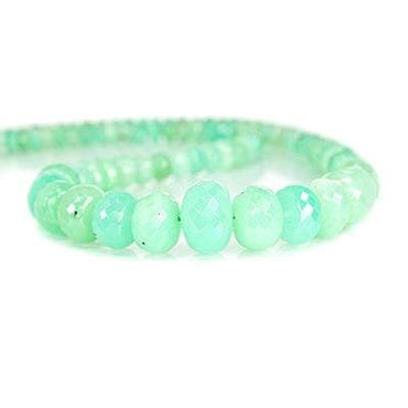 Chrysoprase Faceted Rondelle Beads, AAA Grade (ONLINE ORDER ONLY)