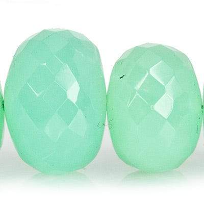 Chrysoprase Faceted Rondelle Beads, AAA Grade (ONLINE ORDER ONLY)