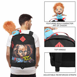 *Collective* Chucky Wanna Play 17.5" Commuter Backpack with 3D Plush Character Detail (Copy) (ONLINE ORDER ONLY)