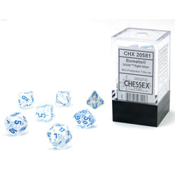 Chessex: Polyhedral Borealis Dice sets - 10mm (Online Order Only)