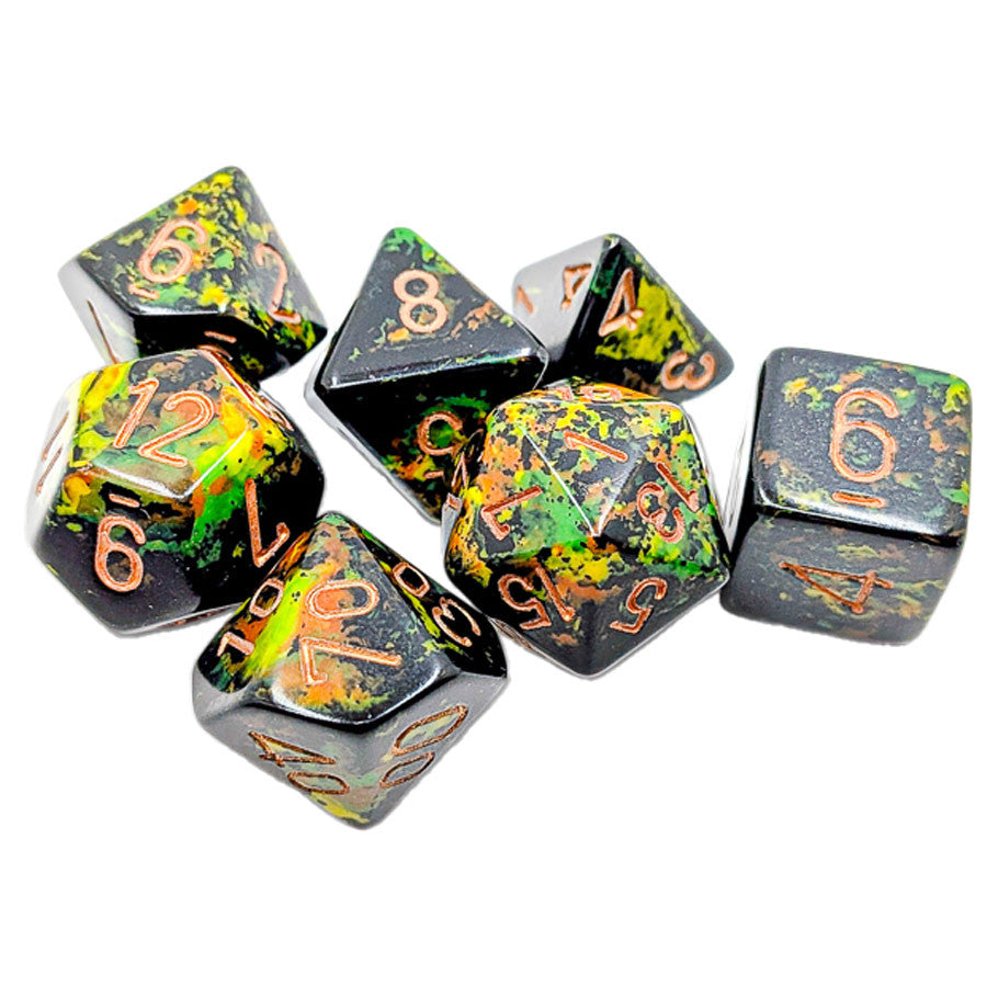 Brush - Deep Forest/Gold Polyhedral 7-Die Set