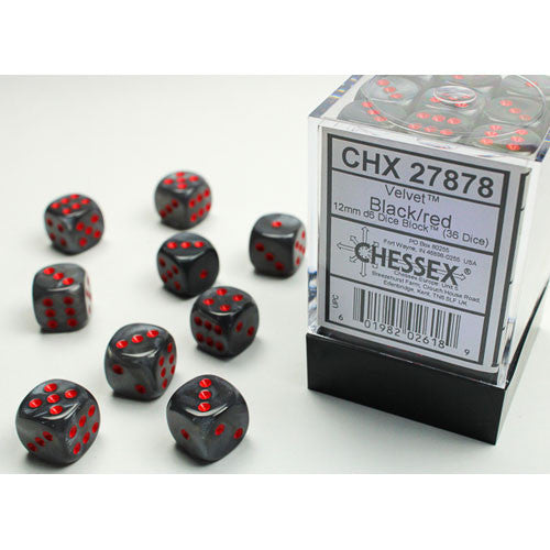 Chessex: D6 Velvet Dice sets - 12mm (ONLINE ORDER ONLY)