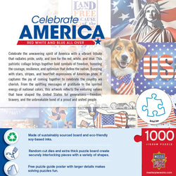 Celebrate America - Red, White, and Blue All Over 1000 Piece Jigsaw Puzzle (ONLINE ORDER ONLY)