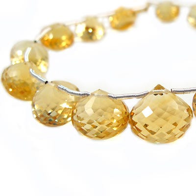 Citrine `Candy Kiss` Briolette 15 pcs (ONLINE ORDER ONLY)