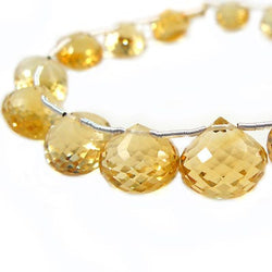 Citrine `Candy Kiss` Briolette 15 pcs (ONLINE ORDER ONLY)