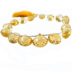 Citrine `Candy Kiss` Briolette 15 pcs (ONLINE ORDER ONLY)