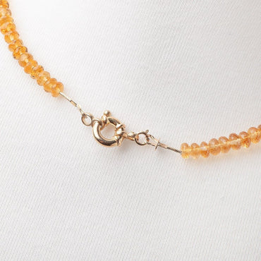 Citrine Faceted Rondelle Necklace with a 14kt Gold Clasp AAA (ONLINE ORDER ONLY)