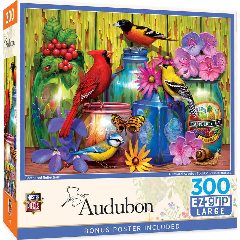 Audubon - Feathered Reflections 300 Piece EZ Grip Jigsaw Puzzle (ONLINE ORDER ONLY)