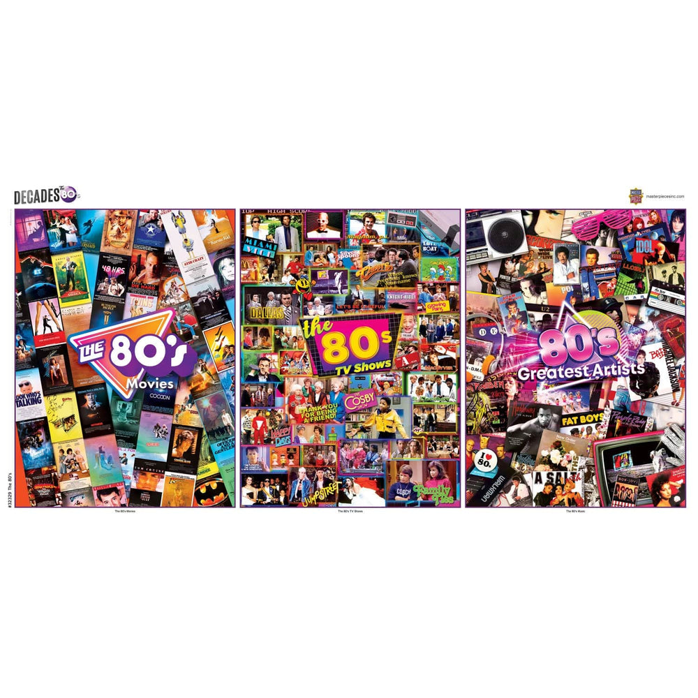 Decades - The 80's 500 Piece Jigsaw Puzzles 3 Pack (ONLINE ORDER ONLY)