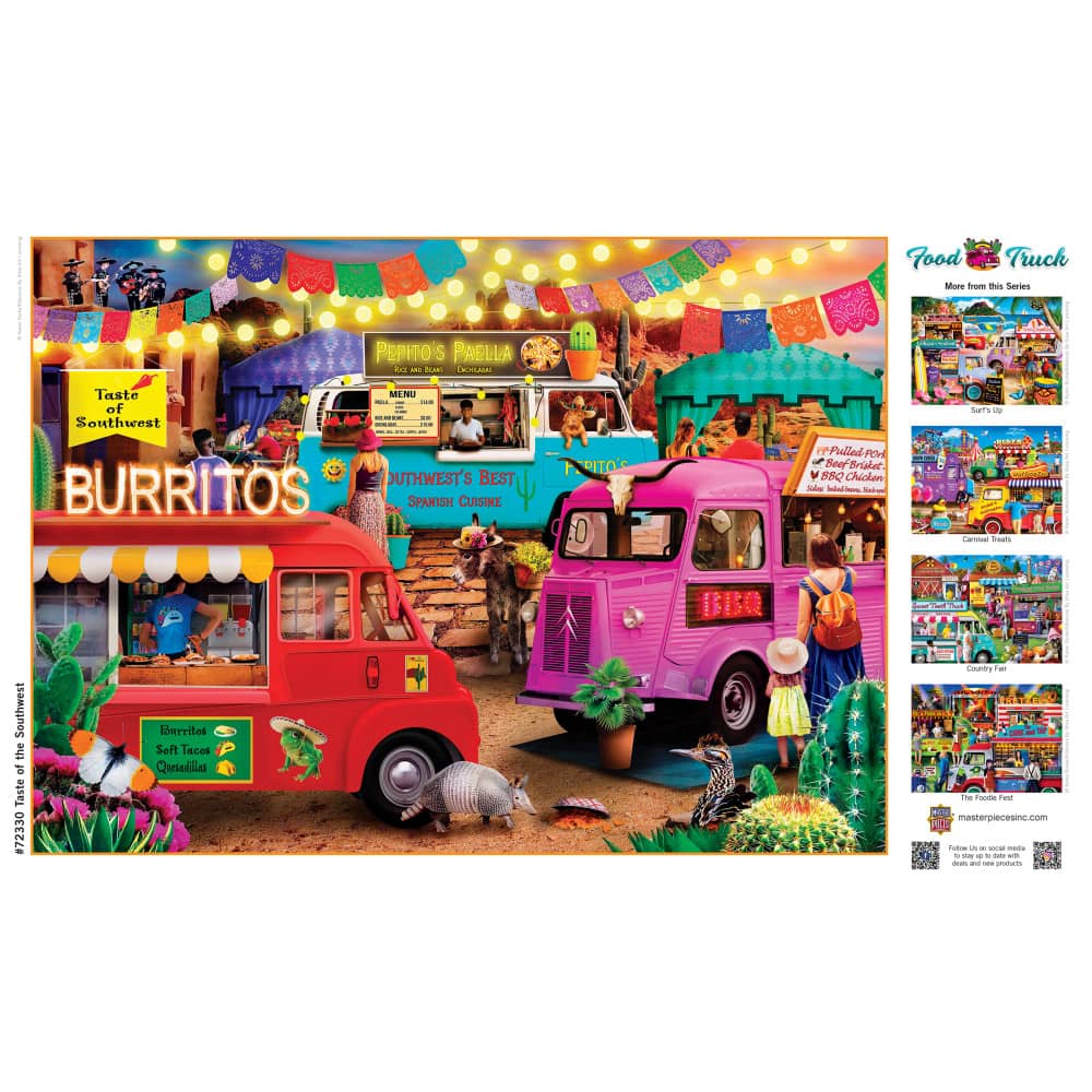 Food Truck Roundup - Taste of the Southwest 1000 Piece Jigsaw Puzzle