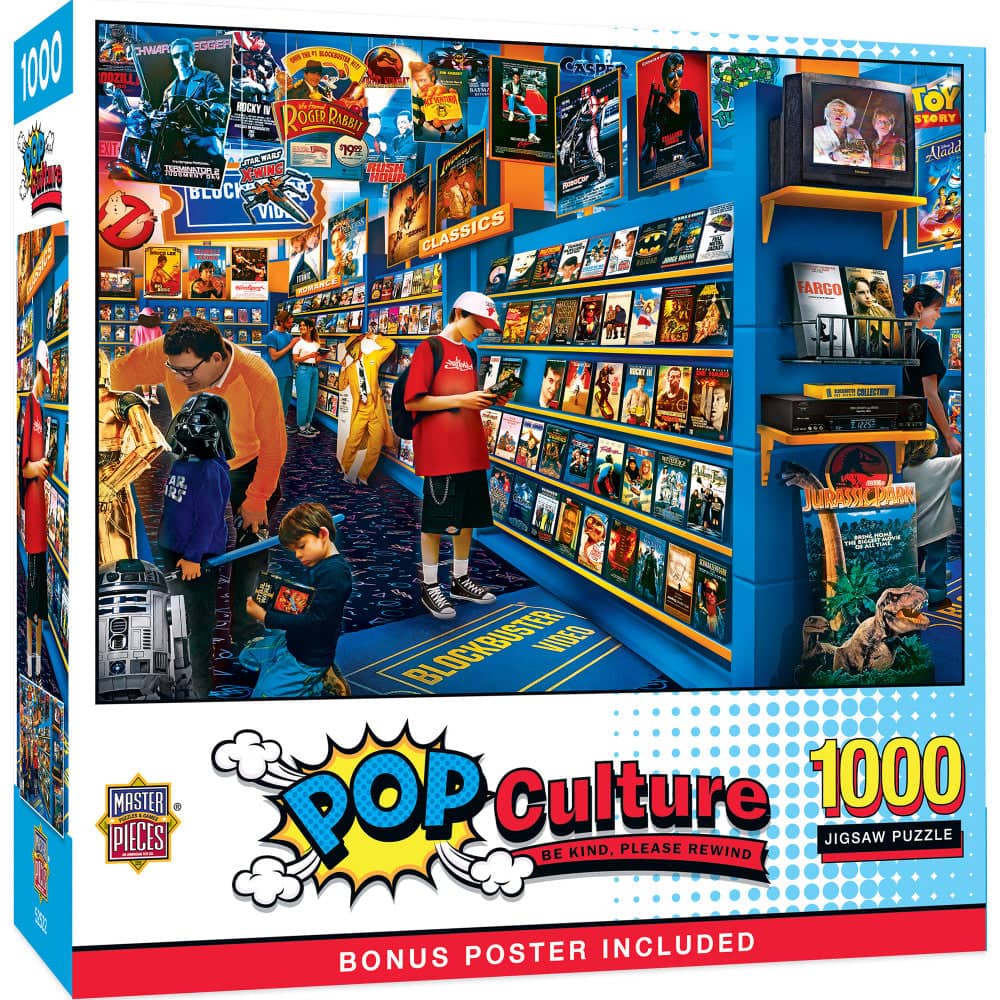 Pop Culture - Be Kind, Please Rewind 1000 Piece Jigsaw Puzzle (ONLINE ORDER ONLY)