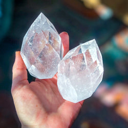 Clear Quartz Faceted Flames (ONLINE ORDER ONLY)