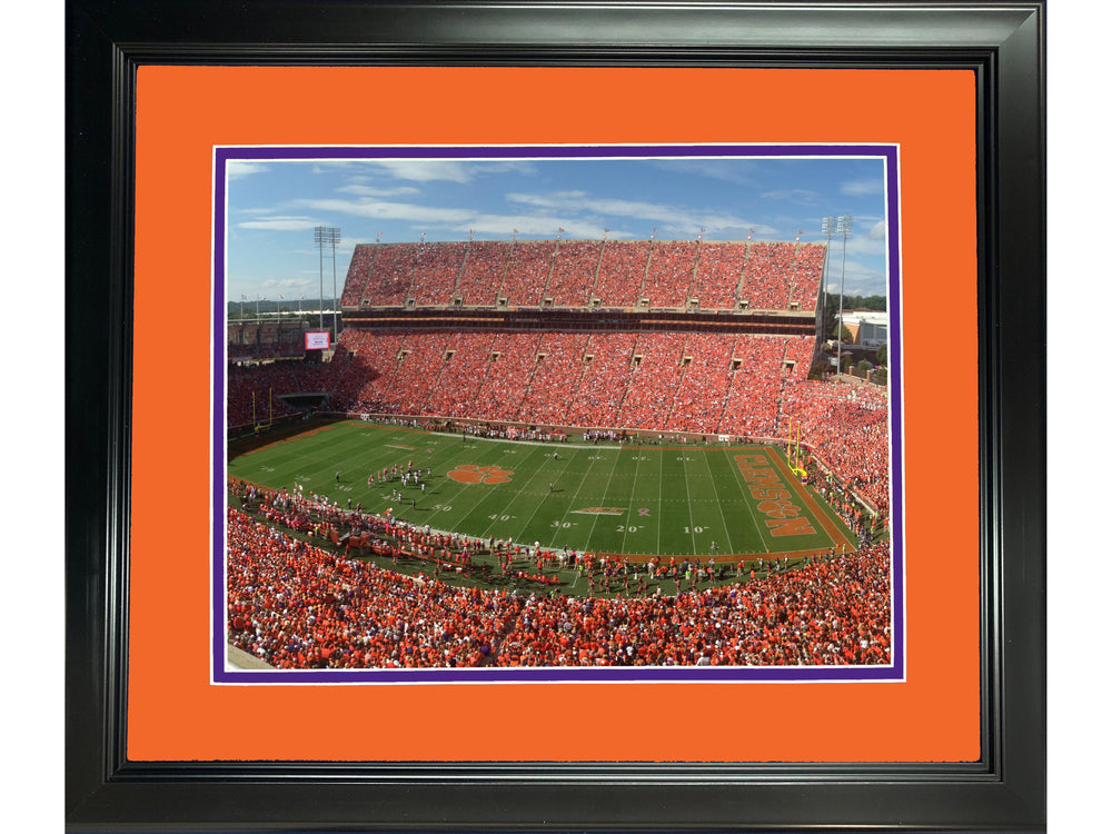 Framed Memorial Stadium (Death Valley) Clemson Tigers 11"x14" NCAA Football Photo Professionally Matted (ONLINE ORDER ONLY)