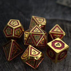 Cleric's Domain Red & Gold Metal Dice Set (ONLINE ORDER ONLY)
