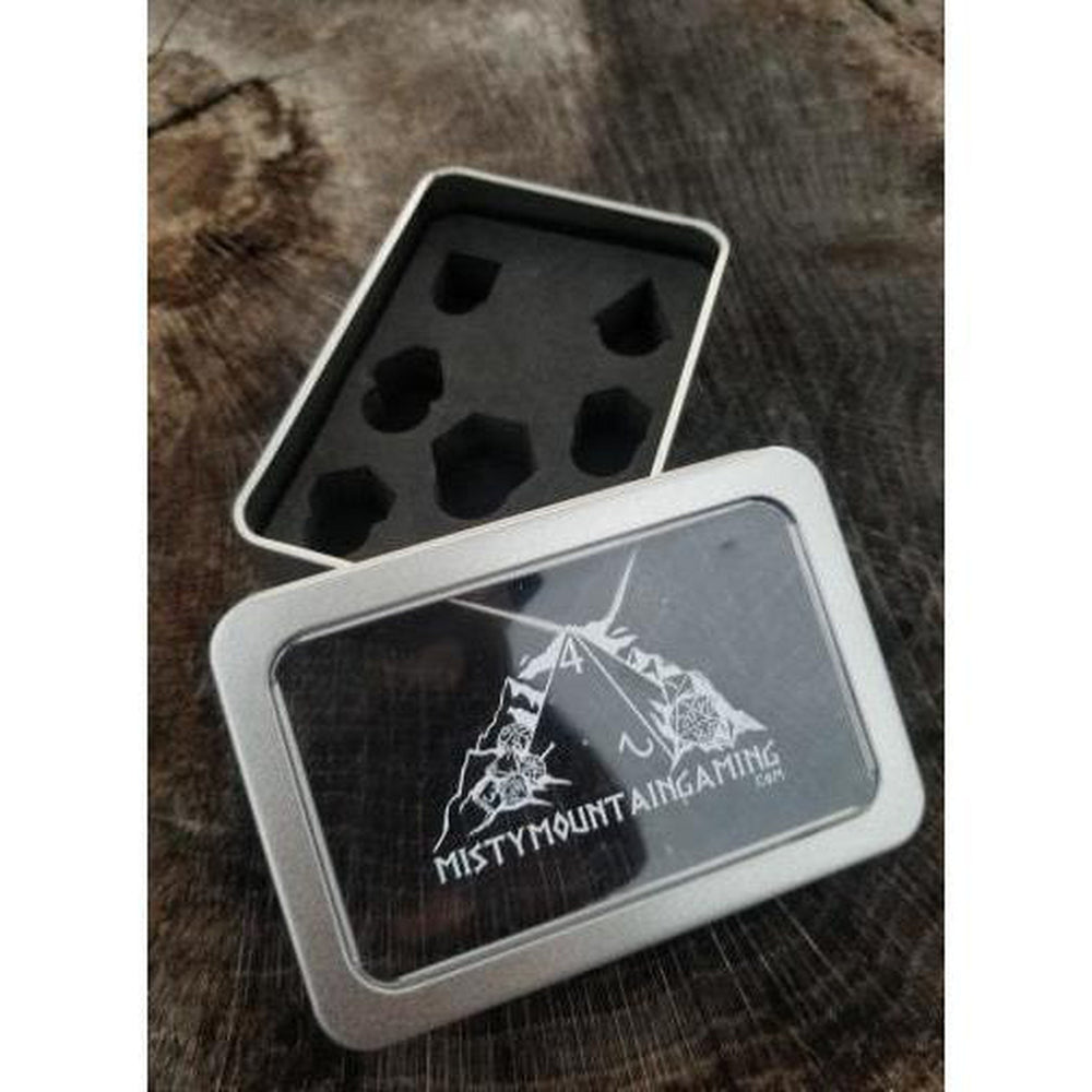 Cleric's Shadow Domain Purple And Matte Black Metal Dice Set (ONLINE ORDER ONLY)