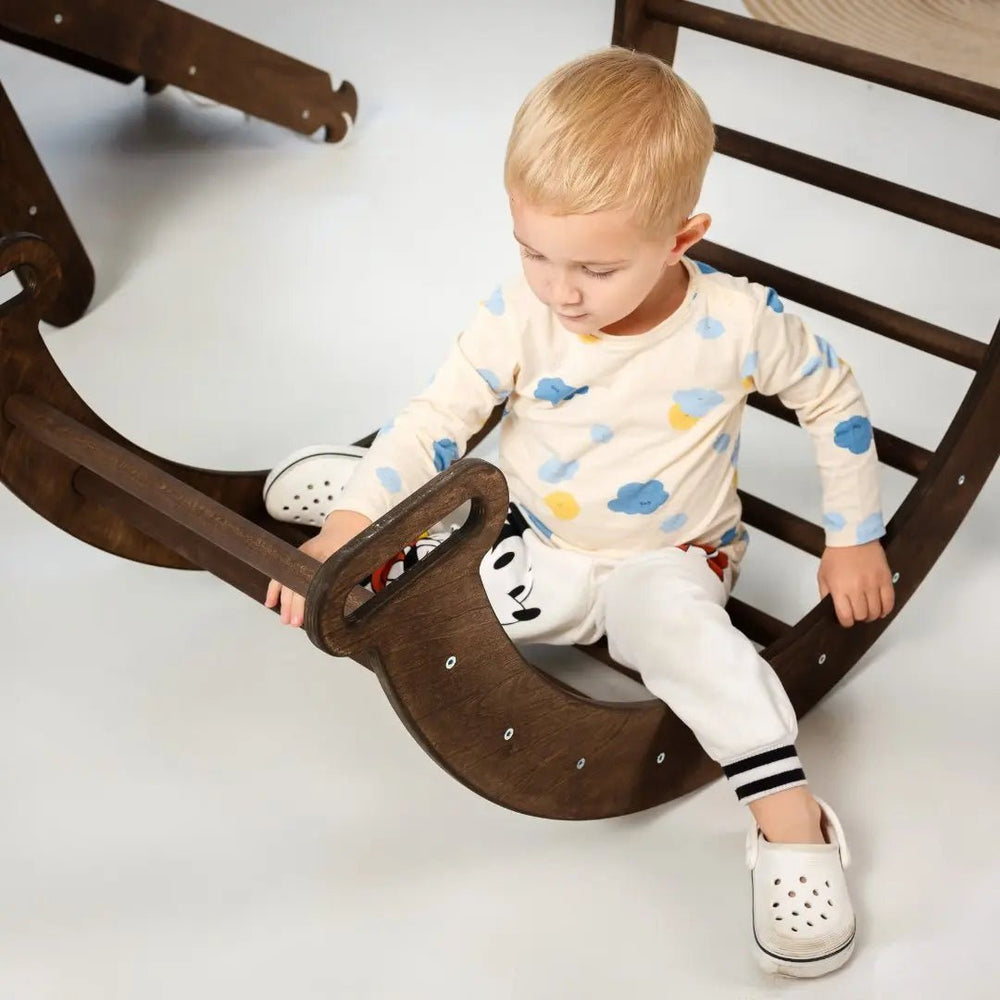 Climbing Arch Chocolate + Cushion - Montessori Climbers for Toddlers (ONLINE ORDER ONLY)
